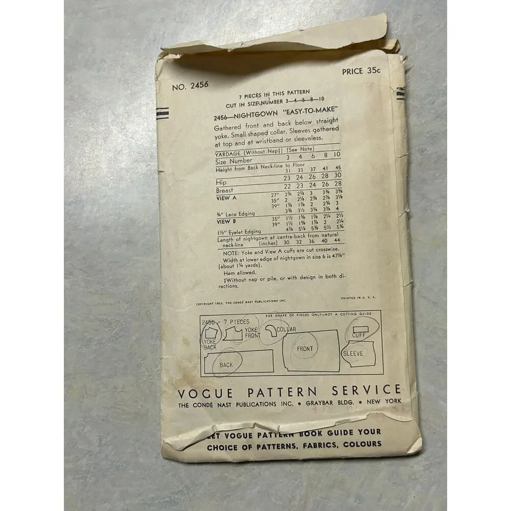 Vogue vintage pattern